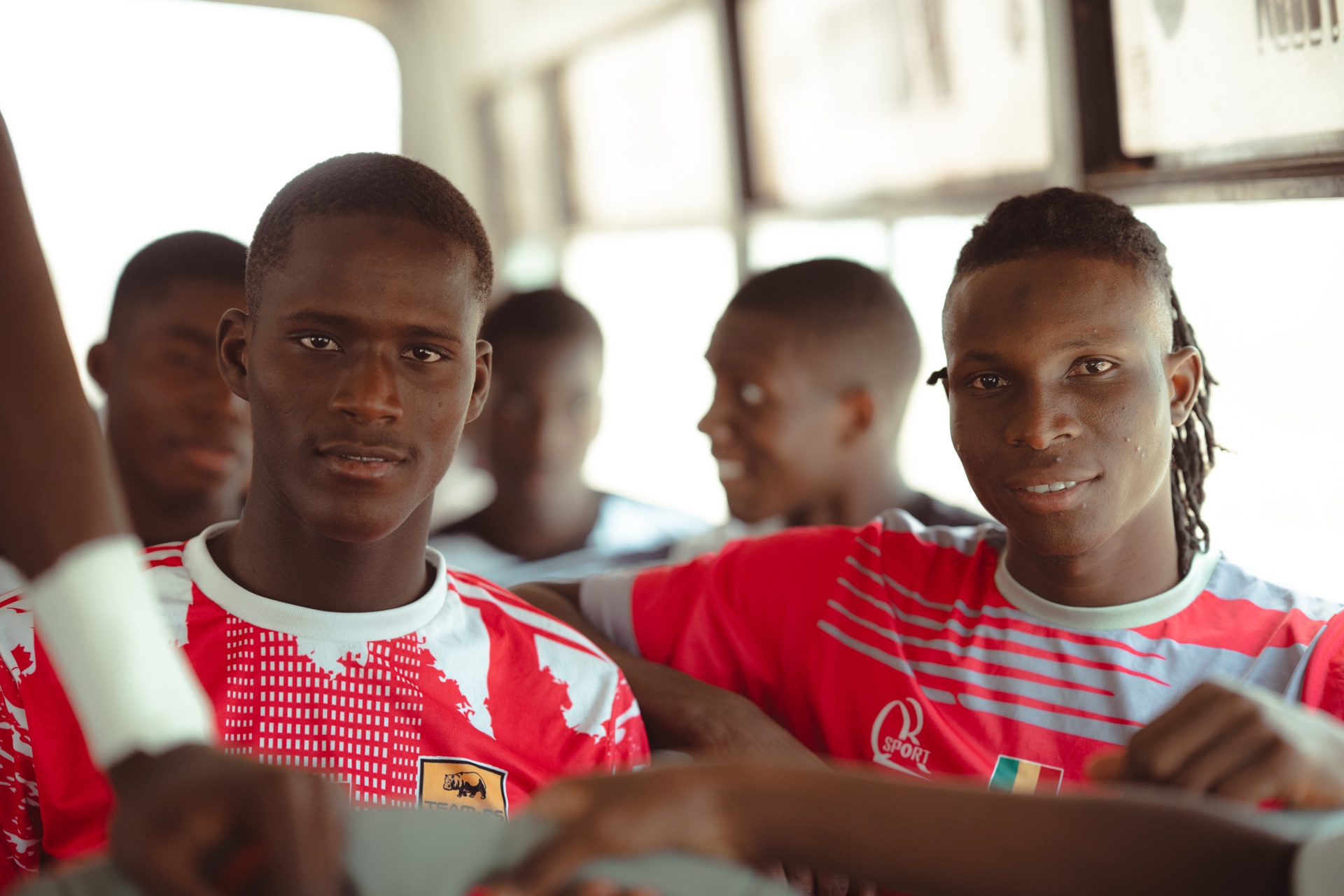 Les joueurs TEAM BS pendant un déplacement